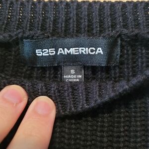 525 America Black Crewneck Sweater